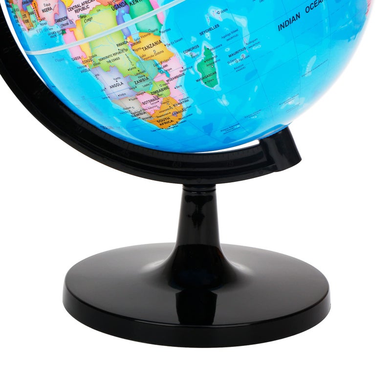Exerz 8"" World Globe - Political Map Educational Globe - Self Assembled School Globe - Spinning Globe - Image 5